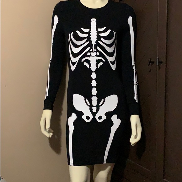 h&m skeleton dress